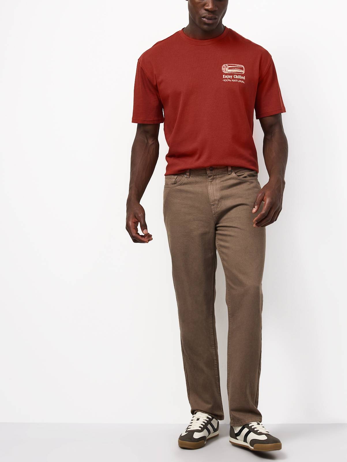 Brown Straight Leg Jeans 42L - Image 1